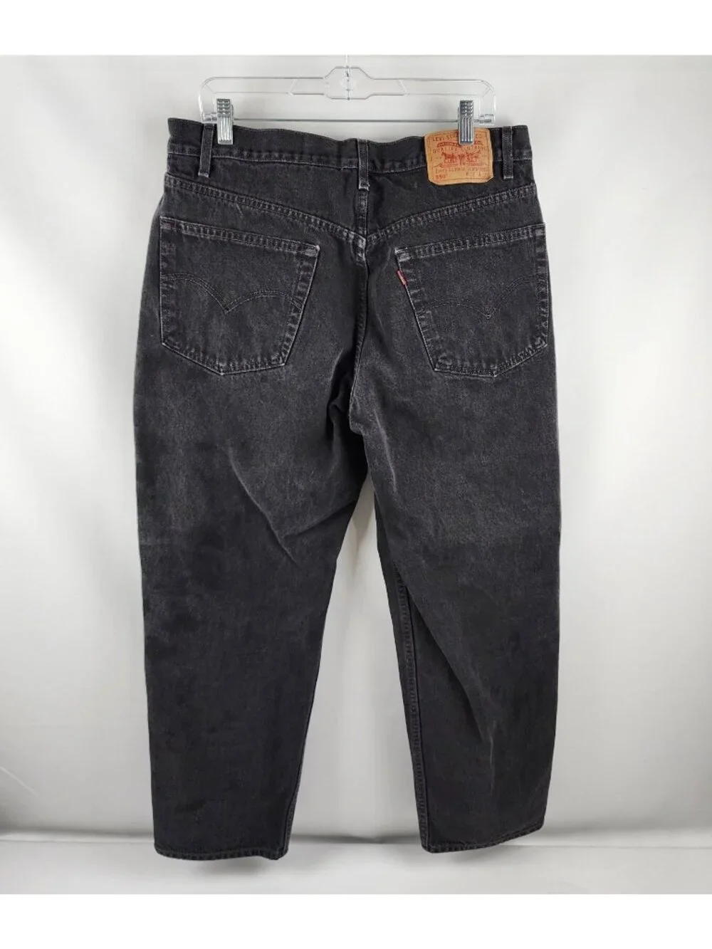 Levis 550 Jeans Mens 38x29 Black Y2K Vintage 90s Baggy Relaxed Fit Denim